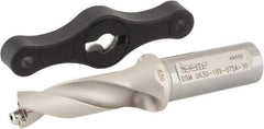 Iscar - 0.63 to 0.665" Diam, 3xD, 1.89" Max Depth, 3/4" Shank Diam, 4.57" OAL, Replaceable Tip Drill - IDK, IDM, IDN, IDP Insert, 16 Seat Size, DSM Toolholder, Series ChamDrillJet - Exact Tool & Supply