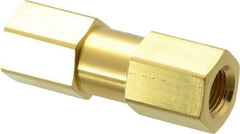 Parker - 1/8" Brass Check Valve - Inline, FNPT x FNPT, 3,000 WOG - Exact Tool & Supply