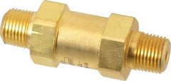 Parker - 1/8" Brass Check Valve - Inline, MNPT x MNPT, 3,000 WOG - Exact Tool & Supply