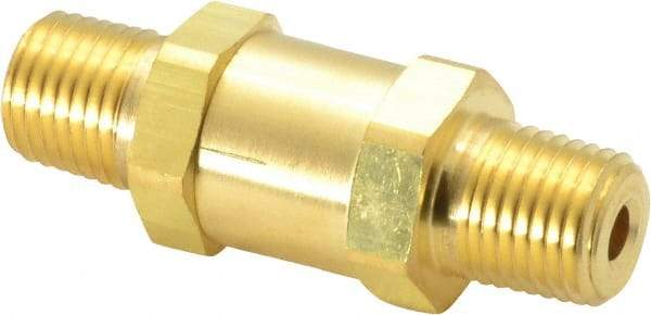 Parker - 1/4" Brass Check Valve - Inline, MNPT x MNPT, 3,000 WOG - Exact Tool & Supply