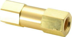 Parker - 3/8" Brass Check Valve - Inline, FNPT x FNPT, 3,000 WOG - Exact Tool & Supply