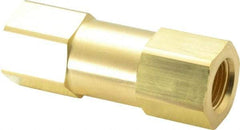 Parker - 1/2" Brass Check Valve - Inline, FNPT x FNPT, 3,000 WOG - Exact Tool & Supply