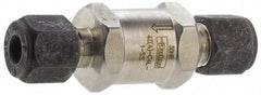 Parker - 1/8" Stainless Steel Check Valve - Inline, Comp x Comp, 6,000 WOG - Exact Tool & Supply