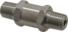 Parker - 1/4" Stainless Steel Check Valve - Inline, MNPT x MNPT, 6,000 WOG - Exact Tool & Supply