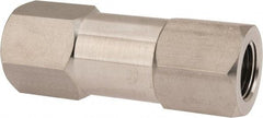 Parker - 1/2" Stainless Steel Check Valve - Inline, FNPT x FNPT, 6,000 WOG - Exact Tool & Supply