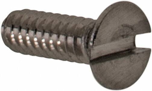 Value Collection - M1.6x0.35 Metric Coarse, 5mm OAL Slotted Drive Machine Screw - Flat Head, Grade 18-8 & A2 Stainless Steel, Uncoated, Without Washer - Exact Tool & Supply