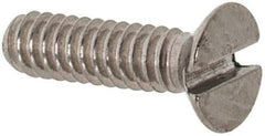 Value Collection - M1.6x0.35 Metric Coarse, 6mm OAL Slotted Drive Machine Screw - Flat Head, Grade 18-8 & A2 Stainless Steel, Uncoated, Without Washer - Exact Tool & Supply