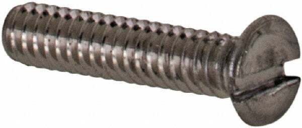 Value Collection - M1.6x0.35 Metric Coarse, 8mm OAL Slotted Drive Machine Screw - Flat Head, Grade 18-8 & A2 Stainless Steel, Uncoated, Without Washer - Exact Tool & Supply