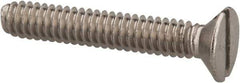 Value Collection - M2x0.40 Metric Coarse, 12mm OAL Slotted Drive Machine Screw - Flat Head, Grade 18-8 & A2 Stainless Steel, Uncoated, Without Washer - Exact Tool & Supply