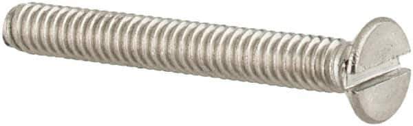 Value Collection - M2x0.40 Metric Coarse, 16mm OAL Slotted Drive Machine Screw - Flat Head, Grade 18-8 & A2 Stainless Steel, Uncoated, Without Washer - Exact Tool & Supply