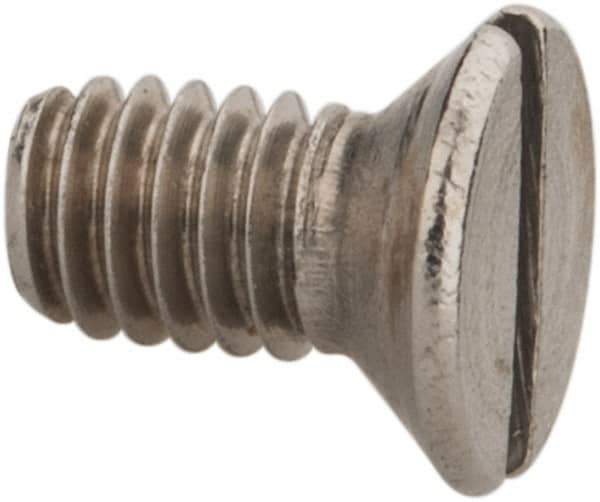 Value Collection - M2.5x0.45 Metric Coarse, 5mm OAL Slotted Drive Machine Screw - Flat Head, Grade 18-8 & A2 Stainless Steel, Uncoated, Without Washer - Exact Tool & Supply