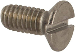 Value Collection - M2.5x0.45 Metric Coarse, 6mm OAL Slotted Drive Machine Screw - Flat Head, Grade 18-8 & A2 Stainless Steel, Uncoated, Without Washer - Exact Tool & Supply