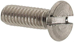 Value Collection - M2.5x0.45 Metric Coarse, 8mm OAL Slotted Drive Machine Screw - Flat Head, Grade 18-8 & A2 Stainless Steel, Uncoated, Without Washer - Exact Tool & Supply