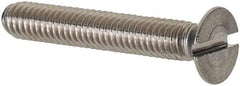 Value Collection - M2.5x0.45 Metric Coarse, 16mm OAL Slotted Drive Machine Screw - Flat Head, Grade 18-8 & A2 Stainless Steel, Uncoated, Without Washer - Exact Tool & Supply