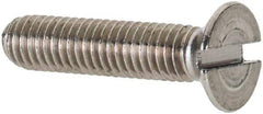 Value Collection - M3x0.50 Metric Coarse, 14mm OAL Slotted Drive Machine Screw - Flat Head, Grade 18-8 & A2 Stainless Steel, Uncoated, Without Washer - Exact Tool & Supply