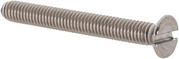 Value Collection - M3x0.50 Metric Coarse, 25mm OAL Slotted Drive Machine Screw - Flat Head, Grade 18-8 & A2 Stainless Steel, Uncoated, Without Washer - Exact Tool & Supply