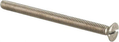 Value Collection - M3x0.50 Metric Coarse, 40mm OAL Slotted Drive Machine Screw - Flat Head, Grade 18-8 & A2 Stainless Steel, Uncoated, Without Washer - Exact Tool & Supply
