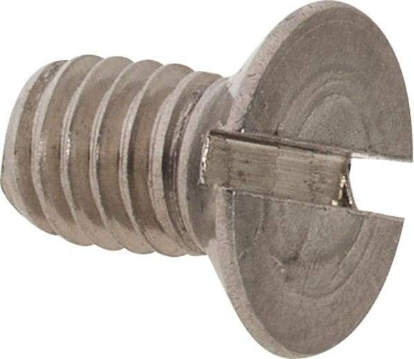 Value Collection - M3.5x0.60 Metric Coarse, 6mm OAL Slotted Drive Machine Screw - Flat Head, Grade 18-8 & A2 Stainless Steel, Uncoated, Without Washer - Exact Tool & Supply