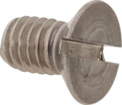 Value Collection - M3.5x0.60 Metric Coarse, 6mm OAL Slotted Drive Machine Screw - Flat Head, Grade 18-8 & A2 Stainless Steel, Uncoated, Without Washer - Exact Tool & Supply