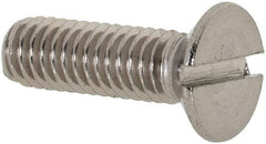 Value Collection - M3.5x0.60 Metric Coarse, 12mm OAL Slotted Drive Machine Screw - Flat Head, Grade 18-8 & A2 Stainless Steel, Uncoated, Without Washer - Exact Tool & Supply