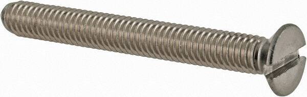 Value Collection - M3.5x0.60 Metric Coarse, 30mm OAL Slotted Drive Machine Screw - Flat Head, Grade 18-8 & A2 Stainless Steel, Uncoated, Without Washer - Exact Tool & Supply