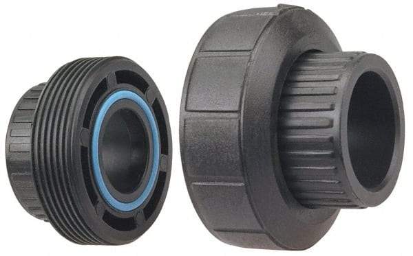 NIBCO - 3/4" Polypropylene Plastic Pipe Socket Union - Schedule 80, S x S End Connections - Exact Tool & Supply