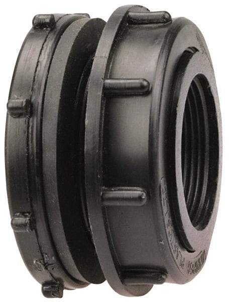 NIBCO - 1-1/4" Polypropylene Plastic Pipe Tank Adapter - Schedule 80, Tank x FPT End Connections - Exact Tool & Supply