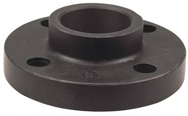 NIBCO - 2" Pipe, 6" OD, Polypropylene Socket Pipe Flange - Schedule 80, Black - Exact Tool & Supply