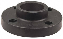 NIBCO - 2" Pipe, 6" OD, Polypropylene Socket Pipe Flange - Schedule 80, Black - Exact Tool & Supply