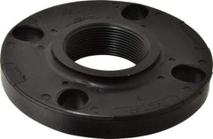 NIBCO - 2" Pipe, 6" OD, Polypropylene Threaded Pipe Flange - Schedule 80, Black - Exact Tool & Supply
