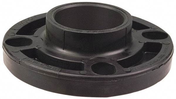 NIBCO - 3" Pipe, 7-1/2" OD, Polypropylene Threaded Pipe Flange - Schedule 80, Black - Exact Tool & Supply