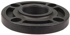 NIBCO - 2" Pipe, 6" OD, Polypropylene Threaded Pipe Flange - Schedule 80, Black - Exact Tool & Supply