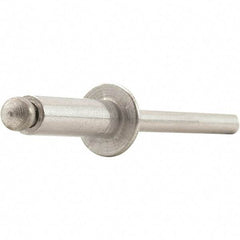 STANLEY Engineered Fastening - Size 5 Dome Head Aluminum Open End Blind Rivet - Aluminum Mandrel, 0.251" to 3/8" Grip, 5/32" Head Diam, 0.16" to 0.164" Hole Diam, 0.097" Body Diam - Exact Tool & Supply