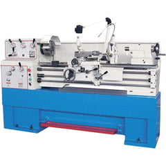 Summit - 14" Swing, 40" Between Centers, 120 Volt, Triple Phase Toolroom Lathe - 5MT Taper, 4 hp, 40 to 1,800 RPM, 1-1/2" Bore Diam, 36" Deep x 54" High x 78" Long - Exact Tool & Supply