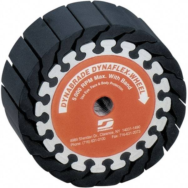 Dynabrade - 1" Wide x 5" Diam, Expander Wheel Spiral Band Drum - 5,000 RPM - Exact Tool & Supply