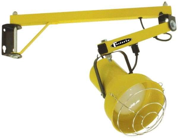 Fostoria - 60 Inch, Pivot, Bracket Mounted, Incandescent, Yellow, Dock Light - 300 Watt, 120 Volt, Nonmagnifying - Exact Tool & Supply