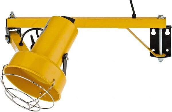 Fostoria - 40 Inch, Pivot, Bracket Mounted, Incandescent, Yellow, Dock Light - 300 Watt, 120 Volt, Nonmagnifying - Exact Tool & Supply