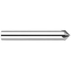 Harvey Tool - 3/8" Diam 60°/120° 4-Flute Single End Cobalt Chamfer Mill - Exact Tool & Supply