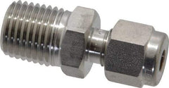 Ham-Let - 3/16" OD, Grade 316Stainless Steel Male Connector - Comp x MNPT Ends - Exact Tool & Supply