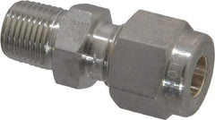 Ham-Let - 1/4" OD, Grade 316Stainless Steel Male Connector - Comp x MNPT Ends - Exact Tool & Supply