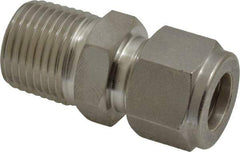 Ham-Let - 1/2" OD, Grade 316Stainless Steel Male Connector - Comp x MNPT Ends - Exact Tool & Supply