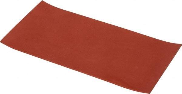 Made in USA - 6" Wide, 1/8" Thick, Silicone Rubber Foam Sheet - 30 Durometer, Orange-Red, -60 to 500°F, 650 psi Tensile Strength, Cut-to-Length - Exact Tool & Supply