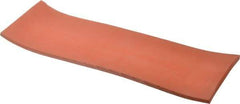 Made in USA - 4" Wide, 1/4" Thick, Silicone Rubber Foam Sheet - 30 Durometer, Orange-Red, -60 to 500°F, 650 psi Tensile Strength, Cut-to-Length - Exact Tool & Supply