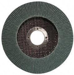 Garryson - 80 Grit, 7" Disc Diam, 7/8" Center Hole, Type 29 Zirconia Alumina Flap Disc - 8,600 Max RPM, Fiberglass Backing, Arbor Attaching System, Coated - Exact Tool & Supply