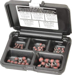 E-Z LOK - 50 Inserts, M3x0.50 - M8x1.25 Internal Thread, M3 - M8 Metric Coarse, Carbon Steel, Thread Repair Kit - Exact Tool & Supply