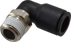 Legris - 12mm Outside Diam, 3/8 NPT, Nylon Push-to-Connect Tube Male Elbow - 290 Max psi, Tube to Male NPT Connection, Buna Nitrile O-Ring - Exact Tool & Supply