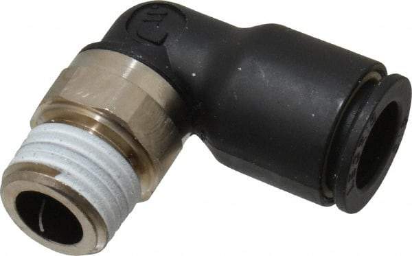 Legris - 3/8" Outside Diam, 1/4 BSPT, Nylon Push-to-Connect Tube Male Elbow - 290 Max psi, Tube to Male BSPT Connection, Buna Nitrile O-Ring - Exact Tool & Supply