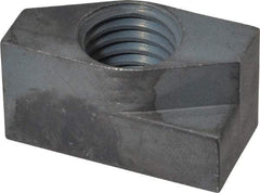 Gibraltar - 5/8-11 Blind Tapped Quarter Turn T Slot Nut - 11/16" Slot Width, 11/16 x 0.427" Base Width x Height, 1-3/8 x 3/4" OAL x Height - Exact Tool & Supply