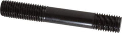 Gibraltar - 3/4-10 5" OAL Unequal Double Threaded Stud - Carbon Steel, Black Oxide Finish, 1-3/4" Long Thread Length, 7/8" Short Thread Length - Exact Tool & Supply