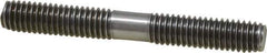 Gibraltar - 3/8-16 3" OAL Equal Double Threaded Stud - Stainless Steel, Black Oxide Finish, 1-1/8" Equal Thread Length - Exact Tool & Supply